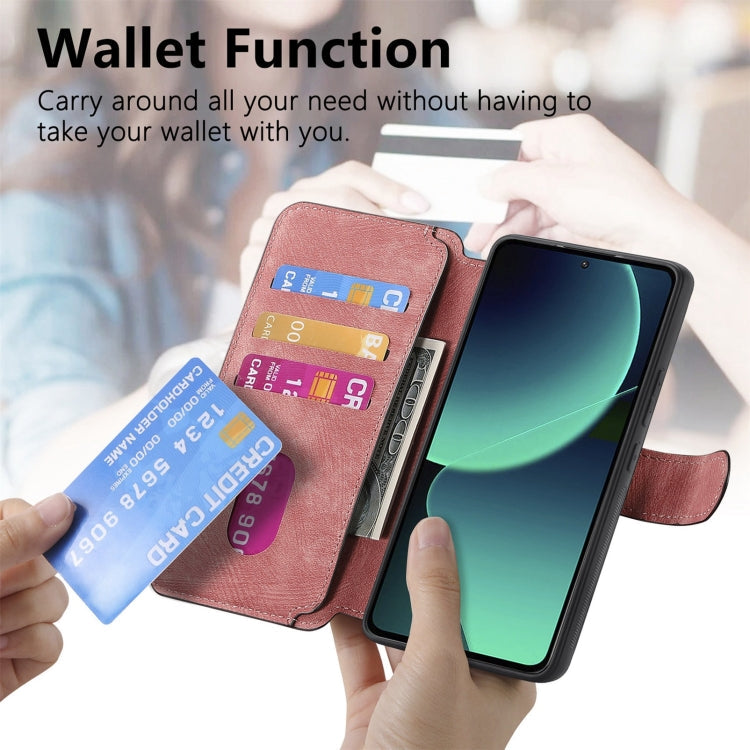 For Xiaomi 13T / 13T Pro CaseNeo MagSafe RFID Anti-theft Retro Leather Phone Case(Pink)