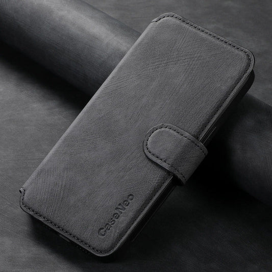 Pour Xiaomi Poco X3 NFC CoqueNeo MagSafe RFID Antivol Rétro Étui de Téléphone en Cuir (Noir)