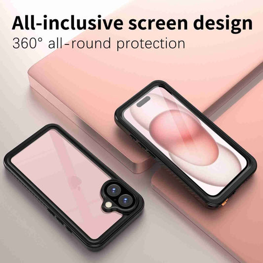 For iPhone 16 Plus RedPepper IP68 Waterproof Triple-proof Phone Case(Black)