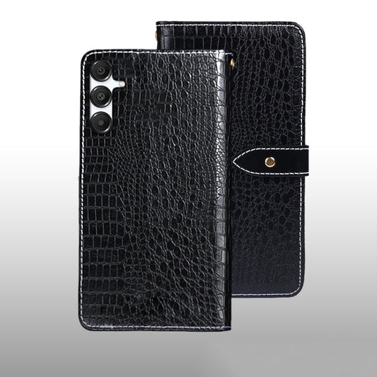 For Samsung Galaxy A16 5G idewei Crocodile Texture Leather Phone Case(Black)