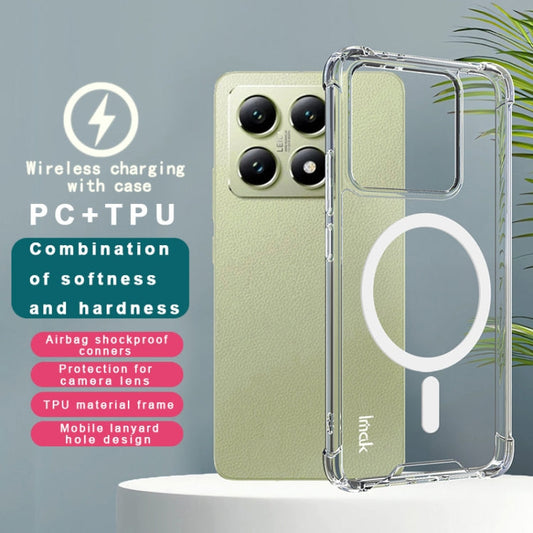For Xiaomi 14T 5G IMAK Space Shield PC + TPU Airbag Shockproof MagSafe Phone Case(Transparent)