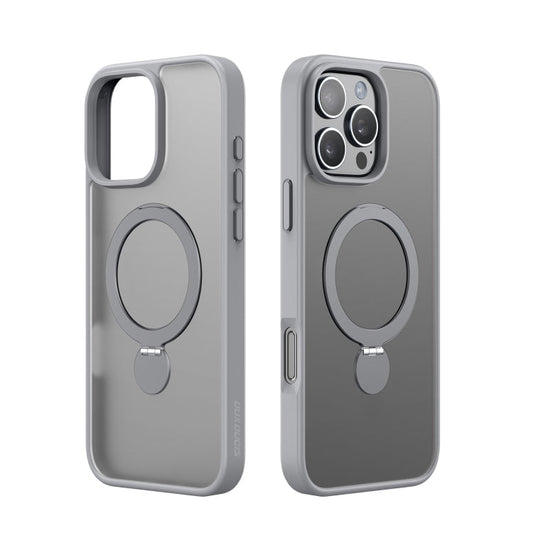 For iPhone 16 Pro Max DUX DUCIS Yind Series MagSafe TPU Hybrid PC Phone Case with Stand(Grey)