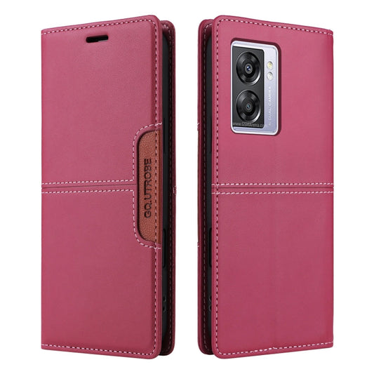 For OPPO A57 5G / A77 5G GQUTROBE G01 RFID Anti-theft Leather Phone Case(Red)