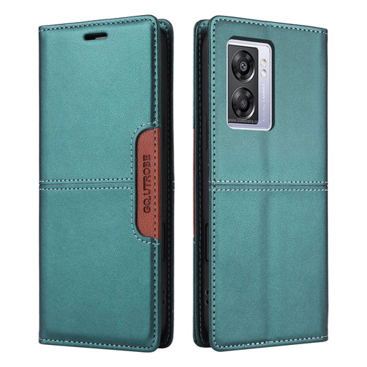 For OPPO A57 5G / A77 5G GQUTROBE G01 RFID Anti-theft Leather Phone Case(Green)