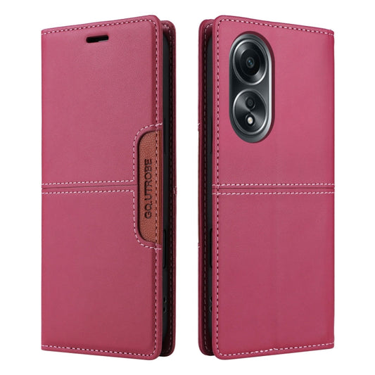 For OPPO A58 4G GQUTROBE G01 RFID Anti-theft Leather Phone Case(Red)
