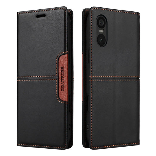 For Sony Xperia 5 VI GQUTROBE G01 RFID Anti-theft Leather Phone Case(Black)
