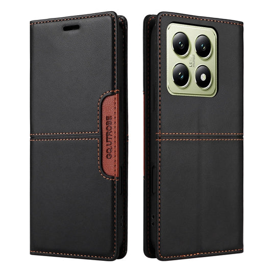 For Xiaomi 14T GQUTROBE G01 RFID Anti-theft Leather Phone Case(Black)