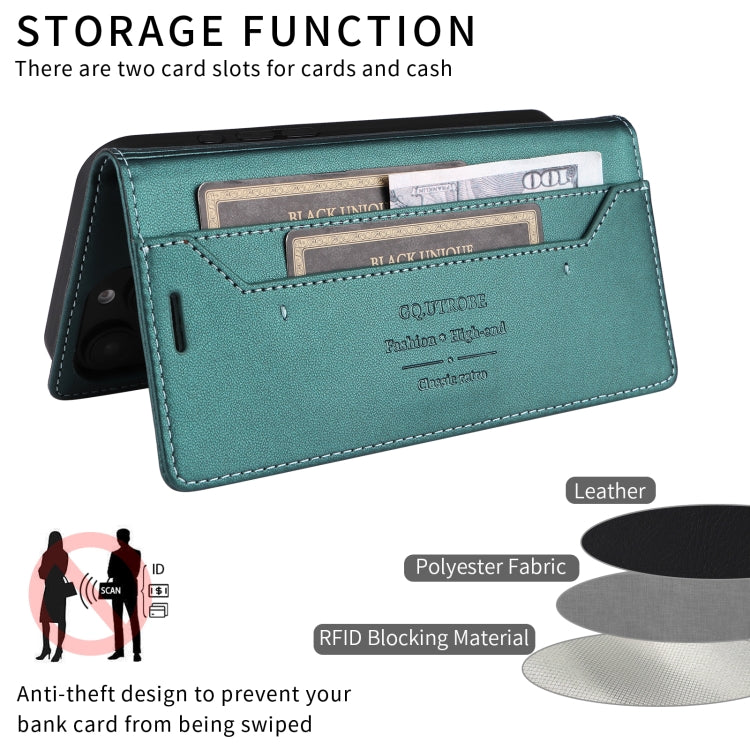 For Xiaomi Poco F6 GQUTROBE G01 RFID Anti-theft Leather Phone Case(Green)