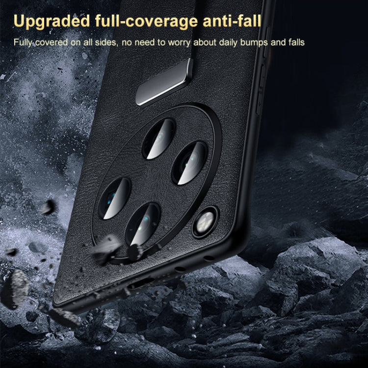 For OPPO Find X8 SULADA PC + Leather Texture Skin Feel Shockproof Phone Case(Orange)