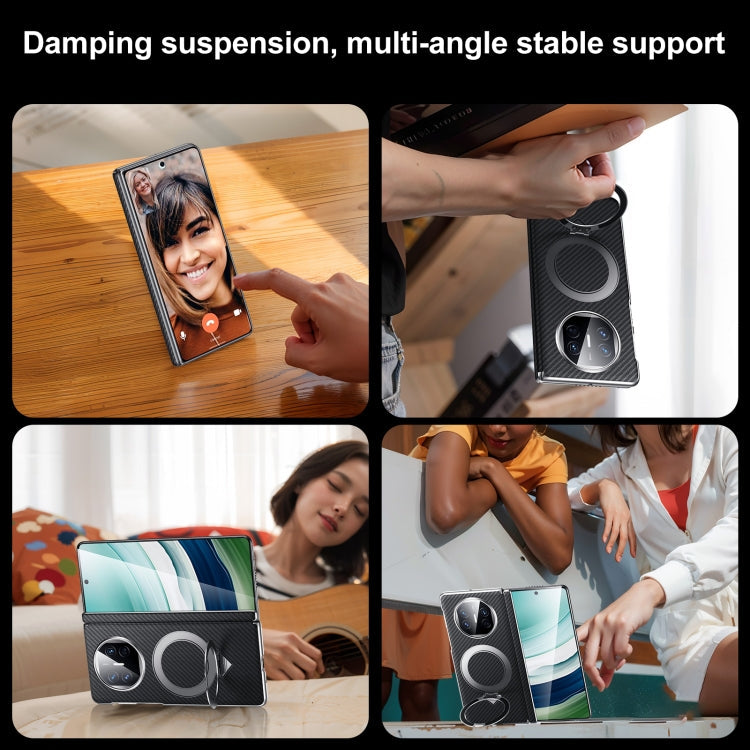 For Huawei Mate X5 / X3 SULADA Kevlar Texture MagSafe Magnetic Holder Phone Case(Brown)