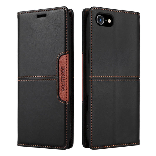 For iPhone SE 2022 / SE 2020 / 8 / 7 GQUTROBE G01 RFID Anti-theft Leather Phone Case(Black)