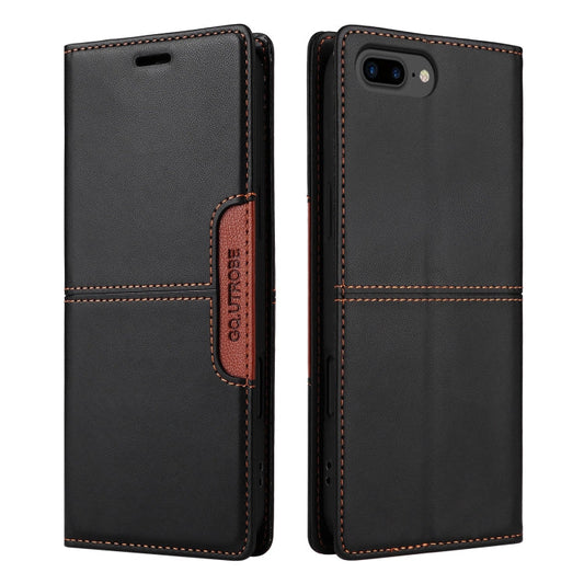 For iPhone 8 Plus / 7 Plus GQUTROBE G01 RFID Anti-theft Leather Phone Case(Black)
