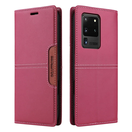 For Samsung Galaxy S20 Ultra GQUTROBE G01 RFID Anti-theft Leather Phone Case(Red)