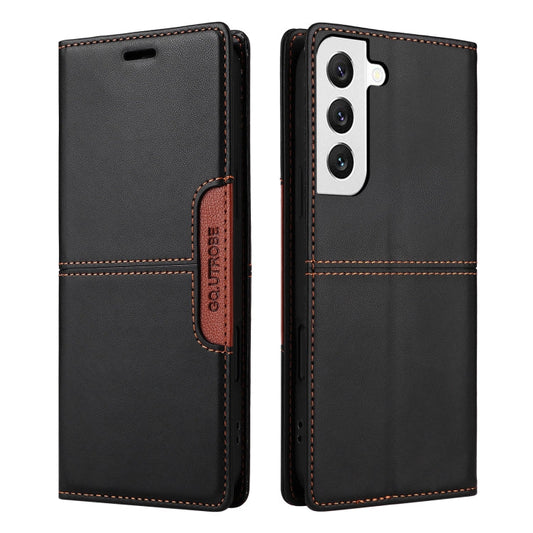For Samsung Galaxy S22 5G GQUTROBE G01 RFID Anti-theft Leather Phone Case(Black)