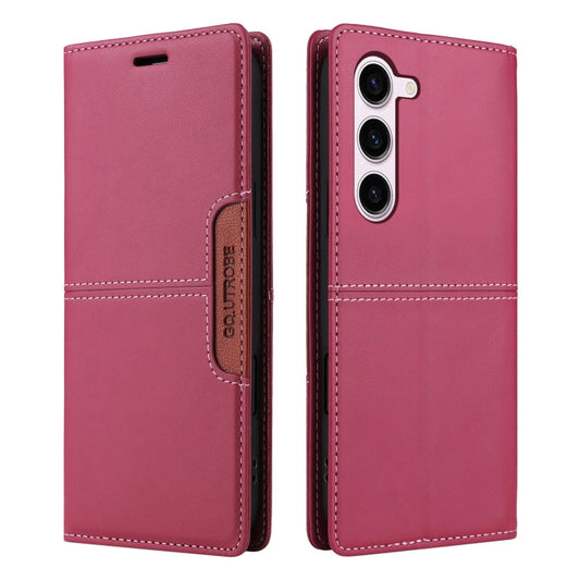 For Samsung Galaxy S23 5G GQUTROBE G01 RFID Anti-theft Leather Phone Case(Red)