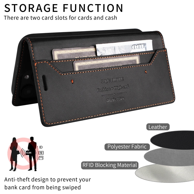 For Samsung Galaxy S24 5G GQUTROBE G01 RFID Anti-theft Leather Phone Case(Black)