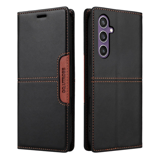 For Samsung Galaxy S24 FE 5G GQUTROBE G01 RFID Anti-theft Leather Phone Case(Black)