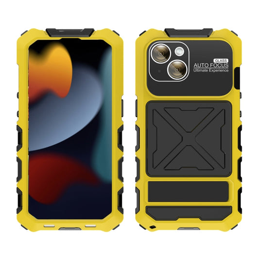 Pour iPhone 15 Coque de Téléphone Étanche à l'eau, à la Poussière et aux Chocs R-JUST (Jaune)