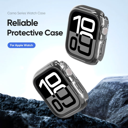 For Apple Watch Series 10 / 11 42mm DUX DUCIS Camo Series TPU Hybrid PC Watch Protective Case(Black)
