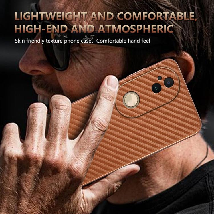 For vivo S20 AZNS Electroplated Edge Carbon Fiber Texture Phone Case(Black)