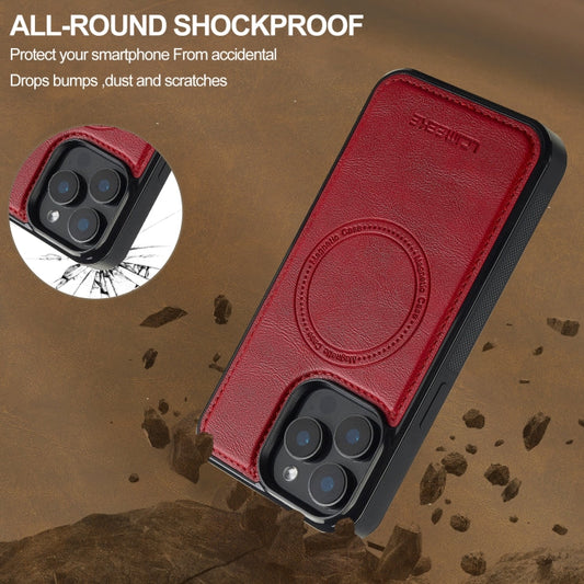 For iPhone 15 Pro LC.IMEEKE Magsafe Phone Case(Red)