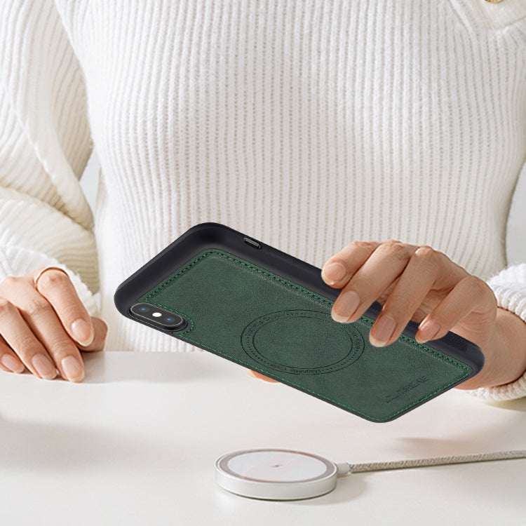 For iPhone XS / X LC.IMEEKE Magsafe Phone Case(Green)