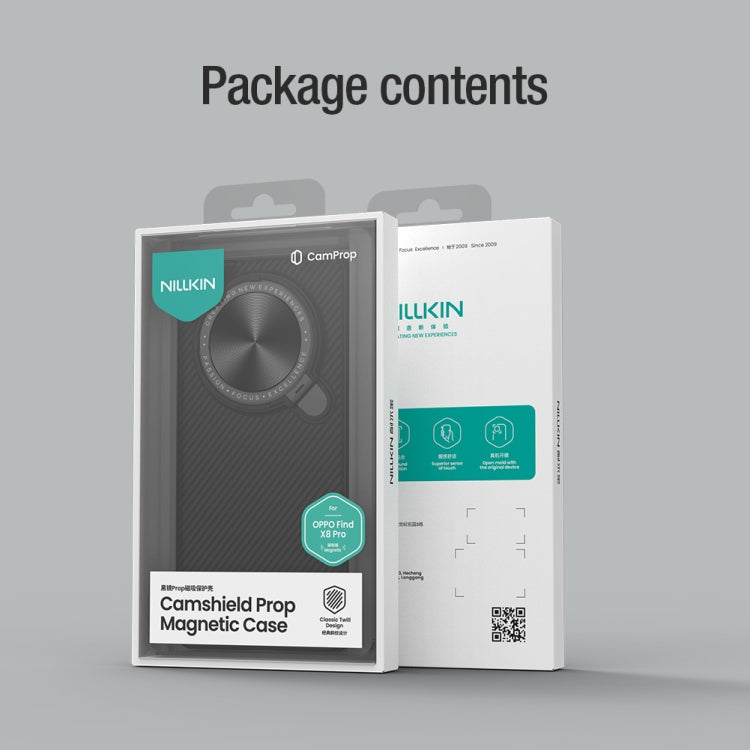 For OPPO Find X8 Pro NILLKIN CamShield Prop MagSafe Magnetic PC Phone Case(Black)