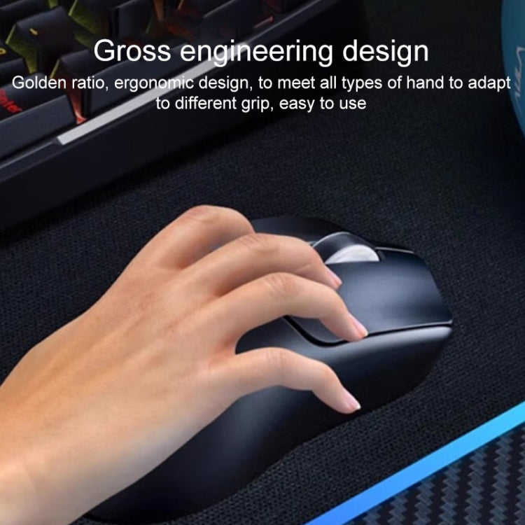 Souris Gaming sans Fil AULA SC580 10000DPI Filaire/2.4G/Bluetooth Trois Modes (Blanche)