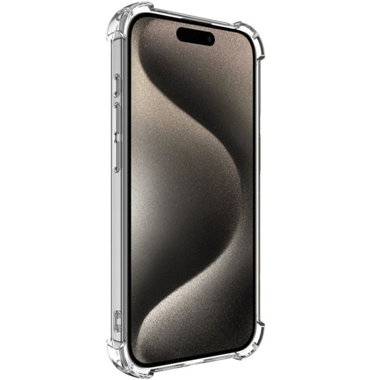 Pour iPhone 15 Pro, coque de téléphone antichoc à quatre coins de la série imak UX-4 (transparent)