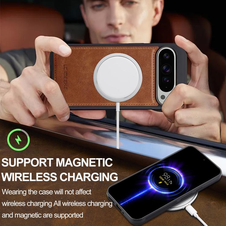 For Google Pixel 10 / 10 Pro LC.IMEEKE Magsafe Phone Case(Brown)