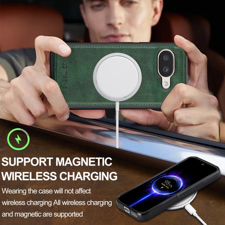 For Google Pixel 9a LC.IMEEKE Magsafe Phone Case(Green)