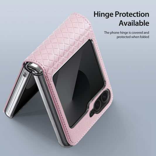 For Samsung Galaxy Z Flip6 / Flip7 FE DUX DUCIS Bril Series PU + TPU Phone Case(Pink)