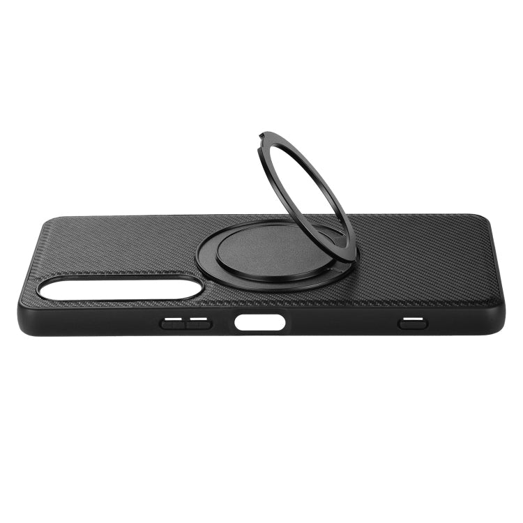 Pour Sony Xperia 1 IV ViLi TCY Series Étui de téléphone en cuir Kevlar avec support rotatif (noir)