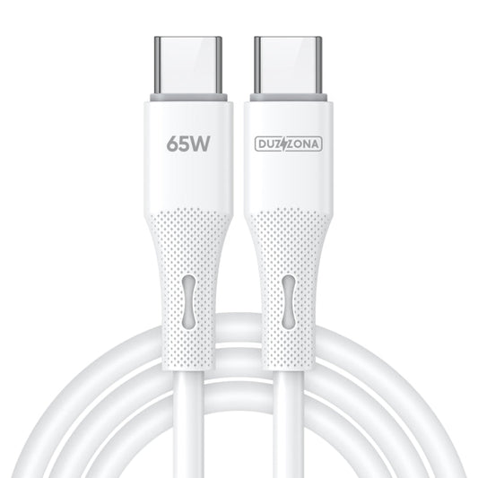 DUZZONA A11 PD65W 480Mbps Type-C to Type-C Fast Charging Cable, Length:1m(White)