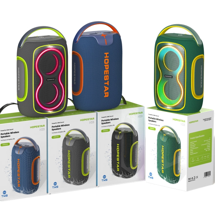 HOPESTAR H59 50W Outdoor Portable IPX5 Waterproof Bluetooth Speaker(Black)