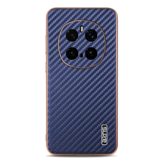 For Honor Magic7 Pro AZNS Electroplated Edge Carbon Fiber Texture Phone Case(Blue)