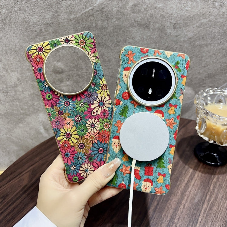 For Huawei Mate 60 Pro Denior A18 Paint MagSafe Phone Case(Blue Christmas)