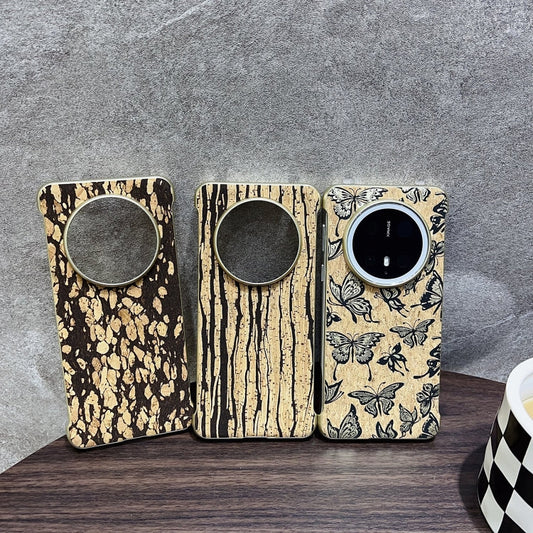 For Huawei Mate 60 Pro Denior A18 Paint MagSafe Phone Case(Yellow Wood Grain)