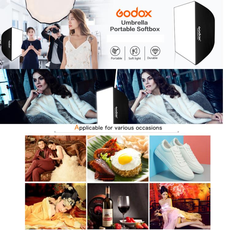 Godox UB Series Four Corner Umbrella Softbox, Size:50 x 70cm