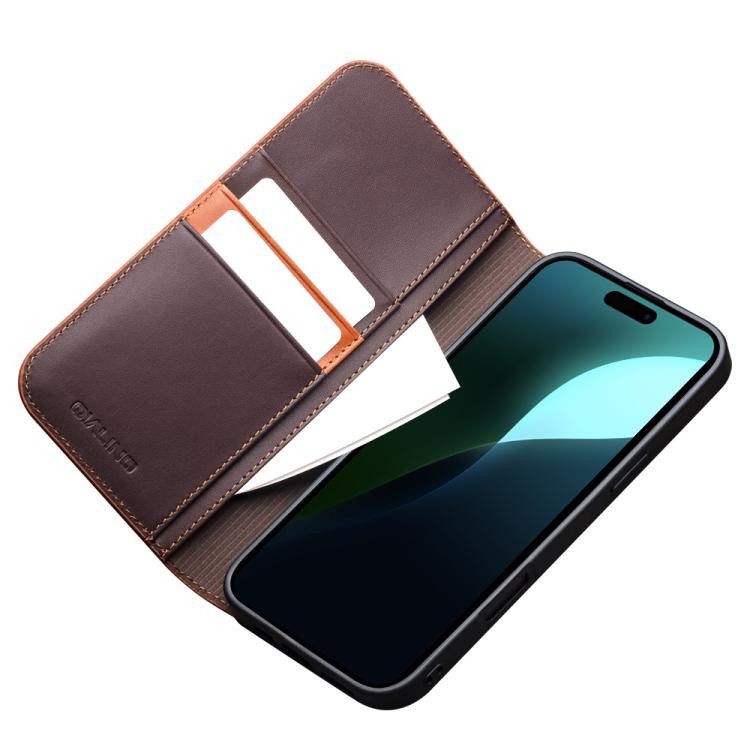 For iPhone 16 Plus QIALINO Classic Gen2 Genuine Leather Phone Case(Brown)