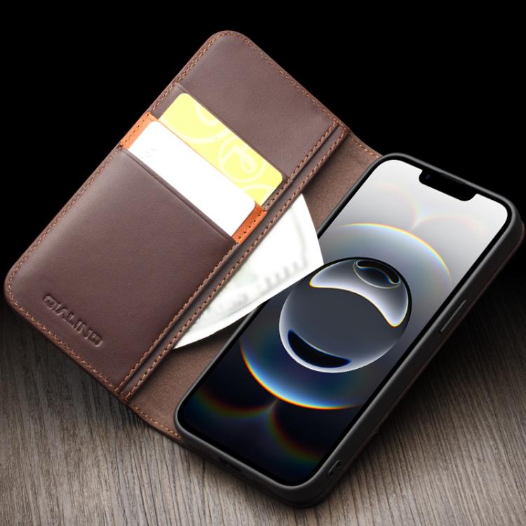 For iPhone 16e / 17e QIALINO Classic Gen2 Genuine Leather Phone Case(Black)