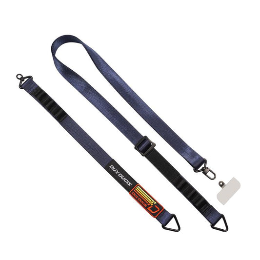 DUX DUCIS Cordon de téléphone croisé réglable en nylon série Outdoor (Bleu)