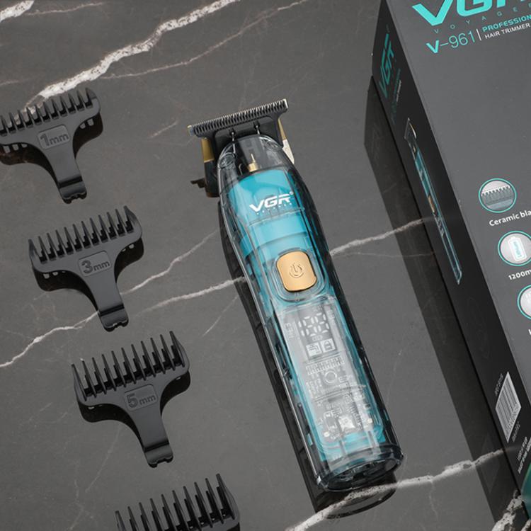 Tondeuse à cheveux électrique VGR V-961 IPX7 avec affichage numérique LED USB (Noir)