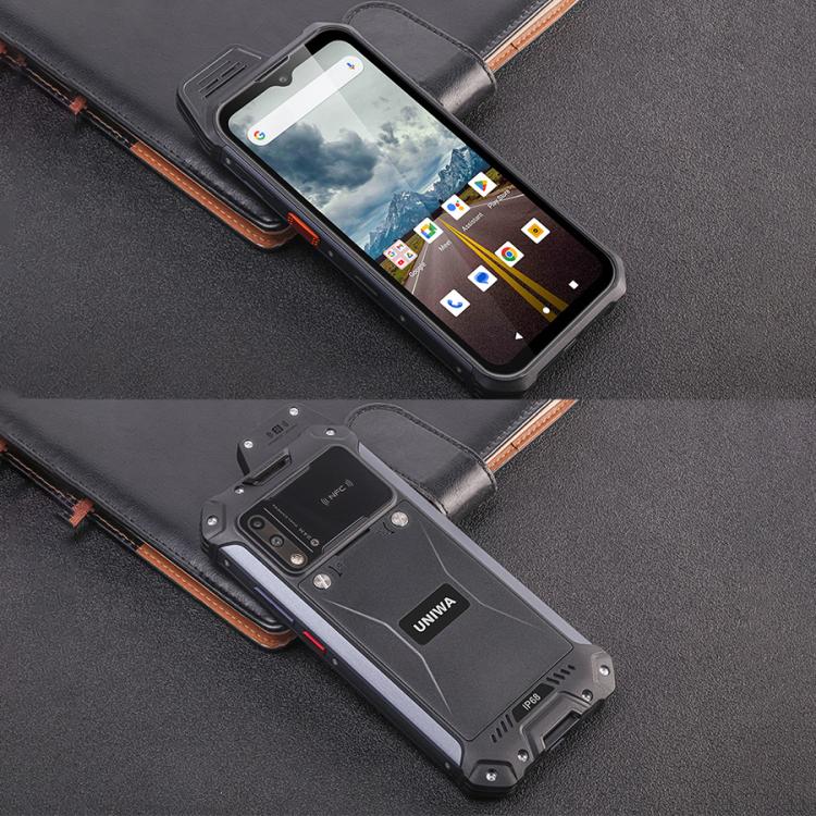UNIWA W999 Rugged Phone, 8GB+128GB, 6.3 inch Android 13 Mediatek MT6789 Helio G99 Octa Core, NFC, Network: 4G, Plug:US Plug(Black Orange)