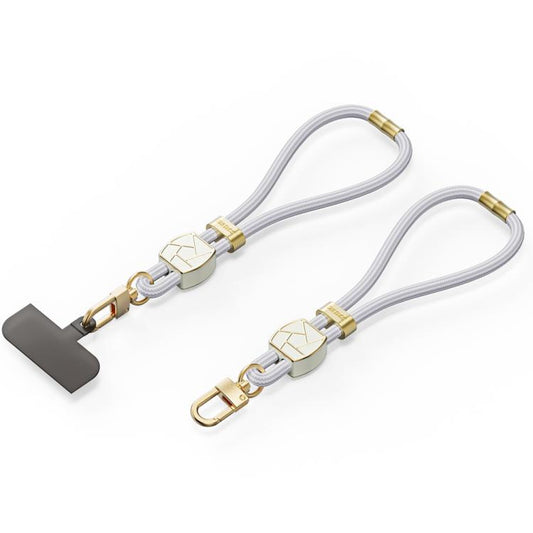 DUX DUCIS Série Garden Cordon de téléphone court réglable motif glace brisée (Gris)