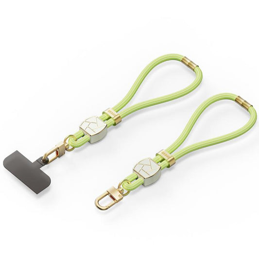 DUX DUCIS Garden Series Cordon court réglable pour téléphone motif glace brisée (Vert Jaune)