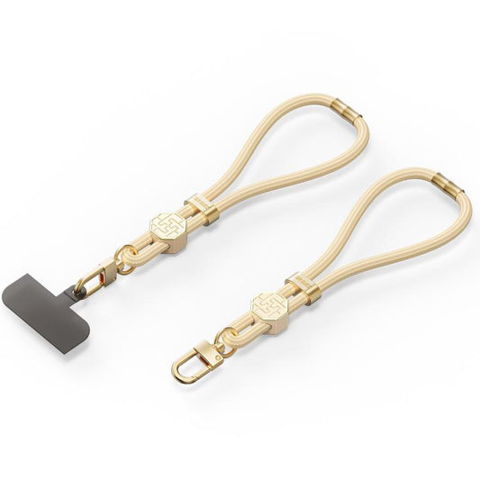 DUX DUCIS Série Jardin Cordon court ajustable pour téléphone à motif Swastika (Jaune Glaçage)