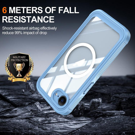 For iPhone 17e / 16e RedPepper Tempered Glass MagSafe Phone Case(Blue)
