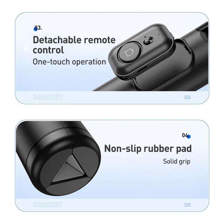 Perche à selfie Bluetooth Lenovo Thinkplus H1V en alliage d'aluminium premium, 1,3 m (Noir)