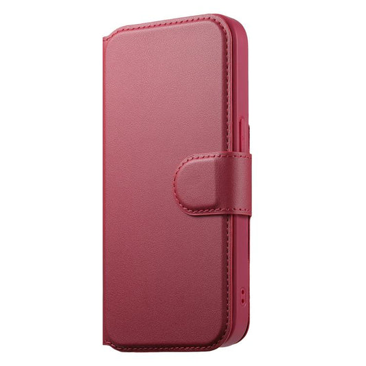For iPhone 15 Pro CaseNeo Finger Grip Strap MagSafe Leather Phone Case(Red)